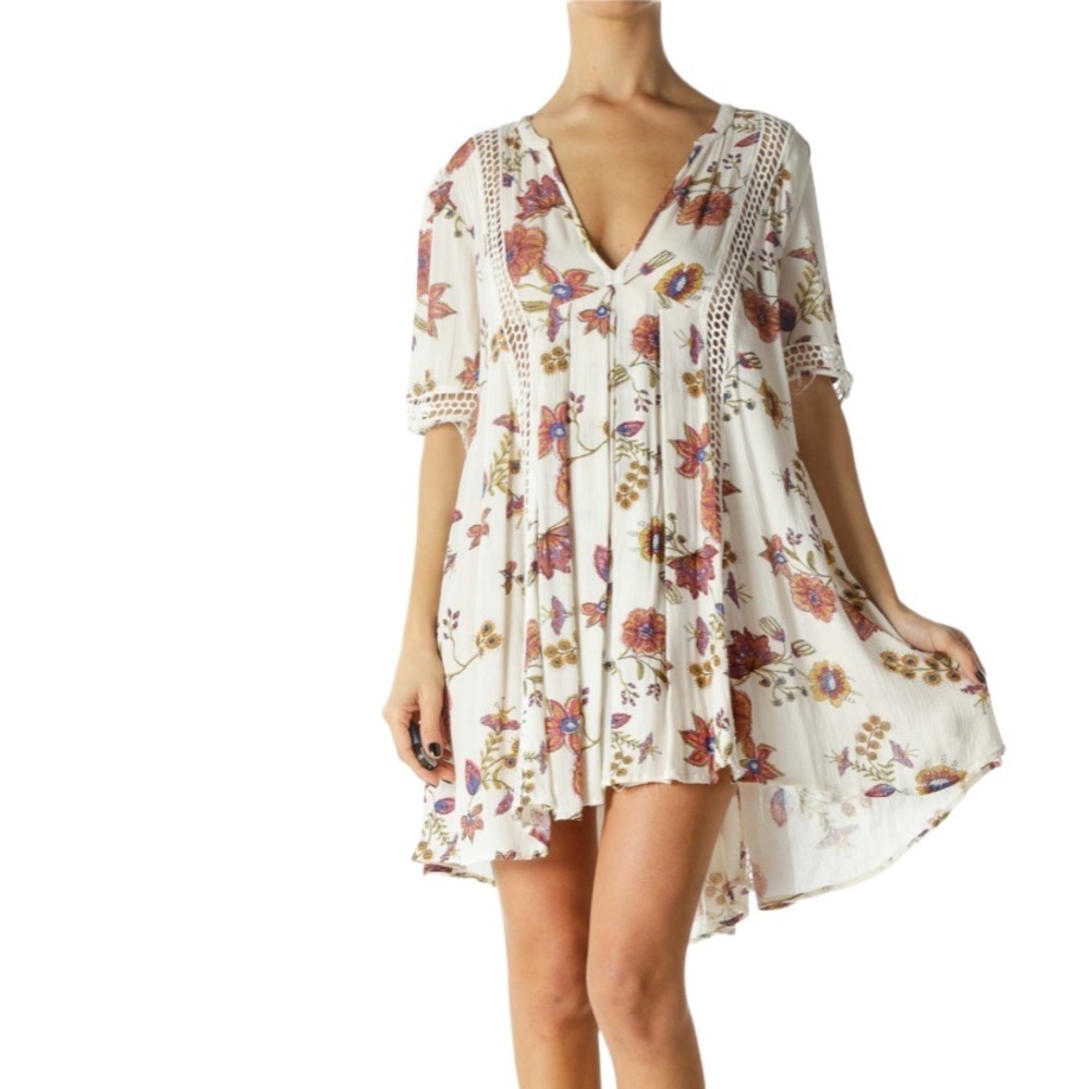 Free People Floral Tunic Dress Top
